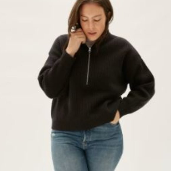 Everlane Felted Merino Half-zip Sweater - Picture 2 of 7